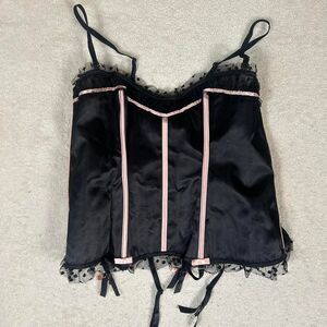 Reversible Black & Pink Corset Top